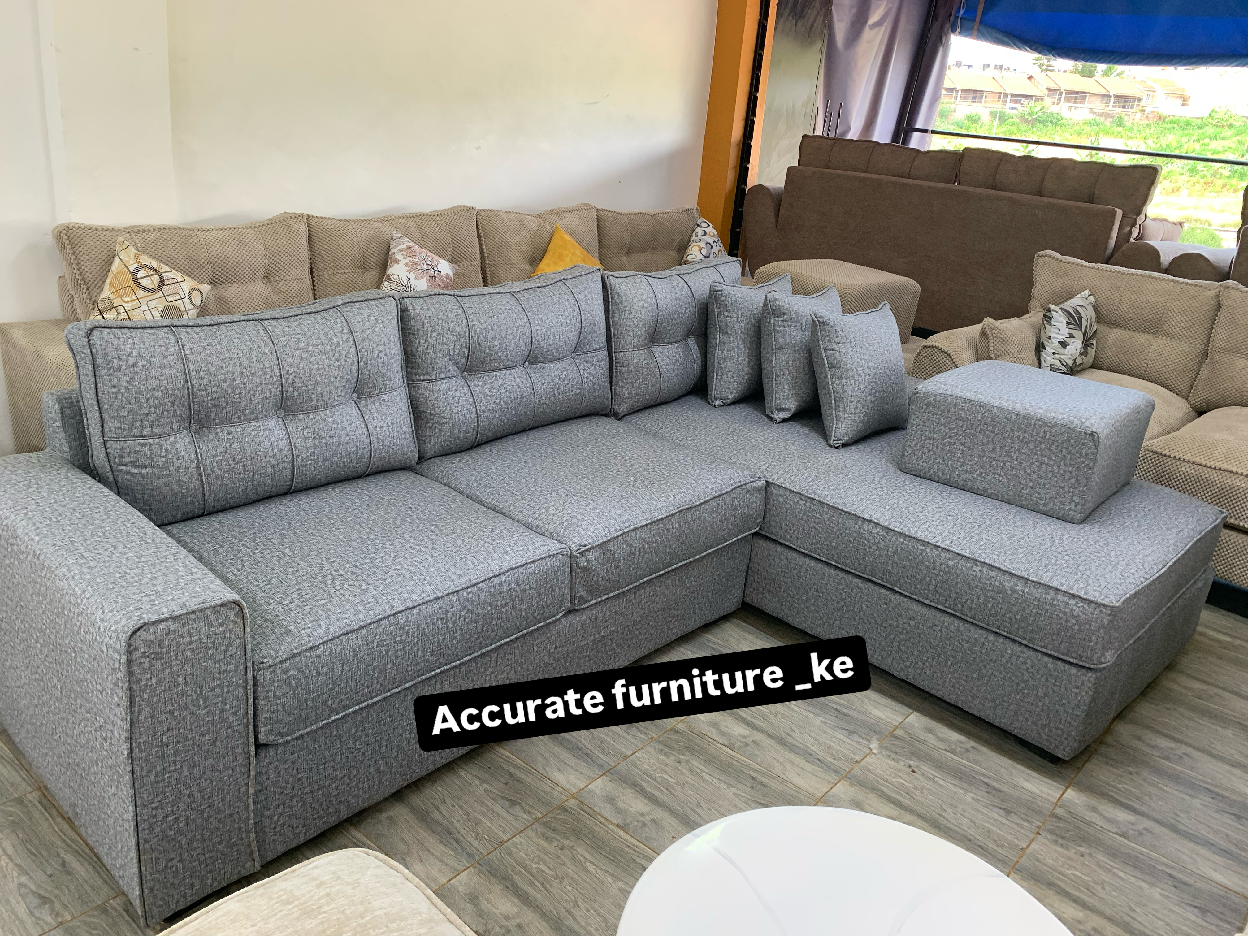 Sectional side arm sofa 6 seater 